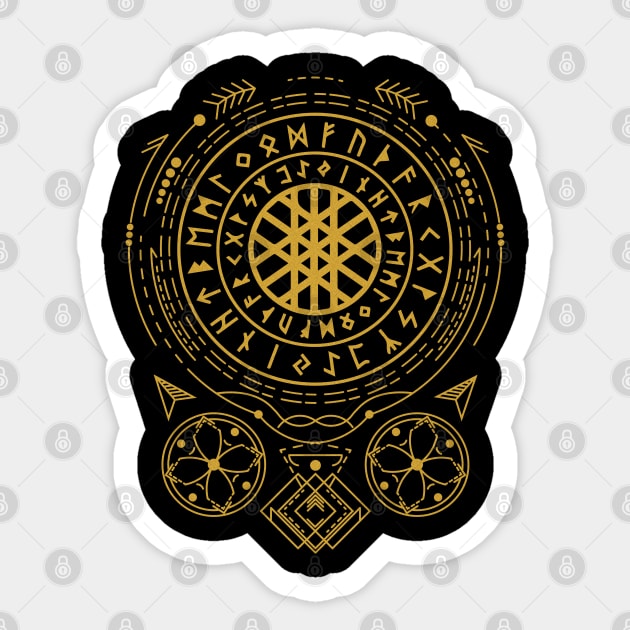 Web of Wyrd | Norse Pagan Symbol Sticker by CelestialStudio